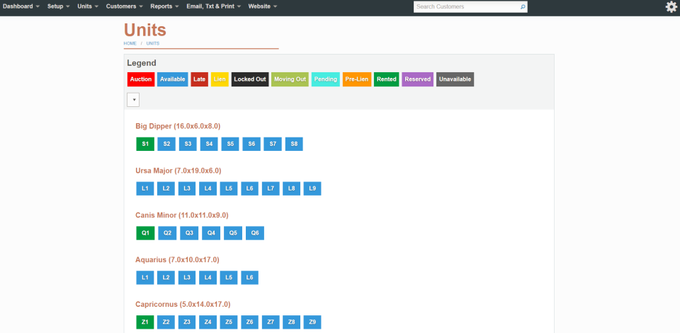 screenshot of Easy Storage Solutions